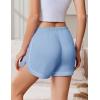 imageEkouaer Pajama Shorts Women Soft Sleep Shorts Casual Lounge Shorts Cute High Waist Pajama Bottom Comfy Split Side Pj BottomLight Blue