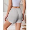 imageEkouaer Pajama Shorts Women Soft Sleep Shorts Casual Lounge Shorts Cute High Waist Pajama Bottom Comfy Split Side Pj BottomLight Grey