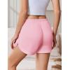 imageEkouaer Pajama Shorts Women Soft Sleep Shorts Casual Lounge Shorts Cute High Waist Pajama Bottom Comfy Split Side Pj BottomLight Pink