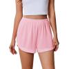 imageEkouaer Pajama Shorts Women Soft Sleep Shorts Casual Lounge Shorts Cute High Waist Pajama Bottom Comfy Split Side Pj BottomLight Pink