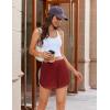 imageEkouaer Pajama Shorts Women Soft Sleep Shorts Casual Lounge Shorts Cute High Waist Pajama Bottom Comfy Split Side Pj BottomWine Red