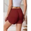 imageEkouaer Pajama Shorts Women Soft Sleep Shorts Casual Lounge Shorts Cute High Waist Pajama Bottom Comfy Split Side Pj BottomWine Red