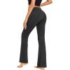 imageEkouaer Fold Over Yoga Pants for Women Flare Leggings Comfy Pajama Pants Lounge Bell Bottom PantsDark Grey