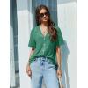 imageEkouaer Pajamas Set for Women 2 Piece Pjs Short Sleeve Sleepwear Button Down Lounge Shorts Sets SXXLGrey Green
