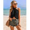 imageEkouaer 2 Pieces Women Beach Sarongs Sheer Cover Ups Chiffon Bikini Wrap Skirt for Swimwear SXXLAblackWhite