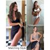 imageEkouaer 2 Pieces Women Beach Sarongs Sheer Cover Ups Chiffon Bikini Wrap Skirt for Swimwear SXXLAblackWhite