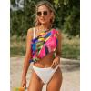imageEkouaer 2 Pieces Women Beach Sarongs Sheer Cover Ups Chiffon Bikini Wrap Skirt for Swimwear SXXLBlackPink Blue Art Stripe