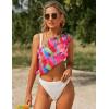 imageEkouaer 2 Pieces Women Beach Sarongs Sheer Cover Ups Chiffon Bikini Wrap Skirt for Swimwear SXXLBlackPink Yellow Art Stripe