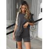 imageEkouaer Womens 2 Piece Lounge Set 2025 Summer Biker Shorts Set Outfits Short Sleeve Oversized Top Matching TracksuitDark Gray
