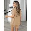 imageEkouaer Womens 2 Piece Lounge Set 2025 Summer Biker Shorts Set Outfits Short Sleeve Oversized Top Matching TracksuitKhaki