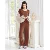 imageEkouaer Womens Pajama Sets Short Sleeve Top and Pants 2 Piece Pjs Soft Sleepwear Comfy Lounge Set SXXLBrown