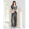 imageEkouaer Womens Pajama Sets Short Sleeve Top and Pants 2 Piece Pjs Soft Sleepwear Comfy Lounge Set SXXLDark Gray