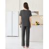 imageEkouaer Womens Pajama Sets Short Sleeve Top and Pants 2 Piece Pjs Soft Sleepwear Comfy Lounge Set SXXLDark Gray