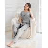 imageEkouaer Womens Pajama Sets Short Sleeve Top and Pants 2 Piece Pjs Soft Sleepwear Comfy Lounge Set SXXLPink Star