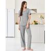 imageEkouaer Womens Pajama Sets Short Sleeve Top and Pants 2 Piece Pjs Soft Sleepwear Comfy Lounge Set SXXLPink Star