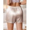 imageEkouaer Womens Silk Satin Pajama Short Casual Sleep Shorts Summer Lounge Sleep Pj Short with Pockets Soft Lounge ShortsChampagne