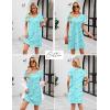 imageEkouaer Cotton Nightgowns for Women Short Sleeve Womens Nightgown V Neck Sleep Shirts for Women Soft Sleepwear SXXXLBlue Butterfly