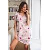 imageEkouaer Cotton Nightgowns for Women Short Sleeve Womens Nightgown V Neck Sleep Shirts for Women Soft Sleepwear SXXXLPink Sheep