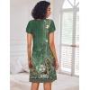 imageEkouaer Nightgowns for Women Short Sleeve Sleep Shirts Pleated Night Dress V Neck Night Shirts Soft House DressGreen Floral