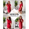 imageEkouaer Womens Nightgown Button Down Night Gowns Short Sleeve Sleepshirt V Neck Nightshirt Soft Sleepwear SXXLWine Red