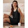 imageEkouaer 3 Pack Nightgowns for Women Sleeveless Sleepwear Button Down Nightshirt Wide Strap Tank Sleep Shirt S3XLBlacklight Bluepink