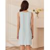 imageEkouaer 3 Pack Nightgowns for Women Sleeveless Sleepwear Button Down Nightshirt Wide Strap Tank Sleep Shirt S3XLBlacklight Bluepink