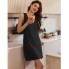 imageEkouaer 3 Pack Nightgowns for Women Sleeveless Sleepwear Button Down Nightshirt Wide Strap Tank Sleep Shirt S3XLBlacklight Bluepink