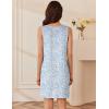 imageEkouaer 3 Pack Nightgowns for Women Sleeveless Sleepwear Button Down Nightshirt Wide Strap Tank Sleep Shirt S3XLBlue Leopardpurple Printpentagram