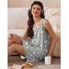 imageEkouaer 3 Pack Nightgowns for Women Sleeveless Sleepwear Button Down Nightshirt Wide Strap Tank Sleep Shirt S3XLBlue Leopardpurple Printpentagram