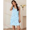 imageEkouaer 3 Pack Nightgowns for Women Sleeveless Sleepwear Button Down Nightshirt Wide Strap Tank Sleep Shirt S3XLButterflyheartspink Print