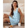 imageEkouaer 3 Pack Nightgowns for Women Sleeveless Sleepwear Button Down Nightshirt Wide Strap Tank Sleep Shirt S3XLButterflyheartspink Print