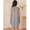 imageEkouaer 3 Pack Nightgowns for Women Sleeveless Sleepwear Button Down Nightshirt Wide Strap Tank Sleep Shirt S3XLButterflynavy Moongrey Star