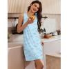 imageEkouaer 3 Pack Nightgowns for Women Sleeveless Sleepwear Button Down Nightshirt Wide Strap Tank Sleep Shirt S3XLButterflynavy Moongrey Star