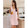 imageEkouaer 3 Pack Nightgowns for Women Sleeveless Sleepwear Button Down Nightshirt Wide Strap Tank Sleep Shirt S3XLPlanetpurple Printpink