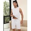 imageEkouaer Mens Pajamas Set Workout Tank Top Pjs Sets with Shorts 2 Piece Soft Sleeveless Casual Shirts Loungewear Sets SXXLWhite