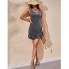 imageEkouaer Womens Tank Nightgown V Neck Sleepshirts Soft Sleeveless Chemise Nightdress SXXLDark Grey