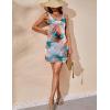 imageEkouaer Womens Tank Nightgown V Neck Sleepshirts Soft Sleeveless Chemise Nightdress SXXLGreen Tie Dye