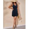 imageEkouaer Womens Tank Nightgown V Neck Sleepshirts Soft Sleeveless Chemise Nightdress SXXLNavy Blue