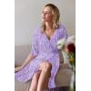 imageEkouaer 3 in 1 LaborDeliveryHospital Gown Maternity Dress Nursing Nightgown Sleepwear for BreastfeedingLight Purple Stars