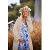 imageEkouaer 3 in 1 LaborDeliveryHospital Gown Maternity Dress Nursing Nightgown Sleepwear for BreastfeedingWhite Floral