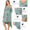 imageEkouaer Maternity Nursing Gown and Robe Set Labor Delivery Nursing Nightgowns for Breastfeeding Pregnancy ClothesLight Blue Flower
