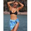 imageEkouaer Womens Coverups Beach Short Sarong Sheer Chiffon Cover Up Bikini Wraps S3XLBlue Tie Dye