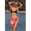 imageEkouaer Womens Coverups Beach Short Sarong Sheer Chiffon Cover Up Bikini Wraps S3XLRed Tie Dye