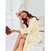 imageEkouaer Womens Robe Long Waffle Knit Bathrobe Lightweight Soft Kimono Robes Loungewear SXXLBeige