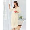 imageEkouaer Womens Robe Long Waffle Knit Bathrobe Lightweight Soft Kimono Robes Loungewear SXXLBeige