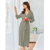 imageEkouaer Womens Robe Long Waffle Knit Bathrobe Lightweight Soft Kimono Robes Loungewear SXXLLight Green
