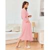 imageEkouaer Womens Robe Long Waffle Knit Bathrobe Lightweight Soft Kimono Robes Loungewear SXXLLight Pink