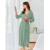imageEkouaer Womens Robe Long Waffle Knit Bathrobe Lightweight Soft Kimono Robes Loungewear SXXLMint Green