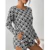 imageEkouaer Womens Waffle Knit Pajama Sets Long Sleeve Top and Shorts Matching Lounge Set Loungewear Sweatsuit with PocketsBlack Heart