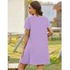 imageEkouaer Zip Up Robes for Women Short Sleeves Zipper House Coat Short Bathrobes Lightweight Nightgown with Pockets S3XLLavender